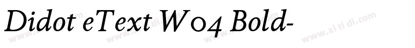 Didot eText W04 Bold字体转换